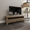 Large Oak Finish TV Stand