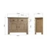 Elegant 2-Door Oak Sideboard - Image 10