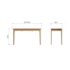 1.2m Butterfly Extending Light Oak Dining Tables - Image 11