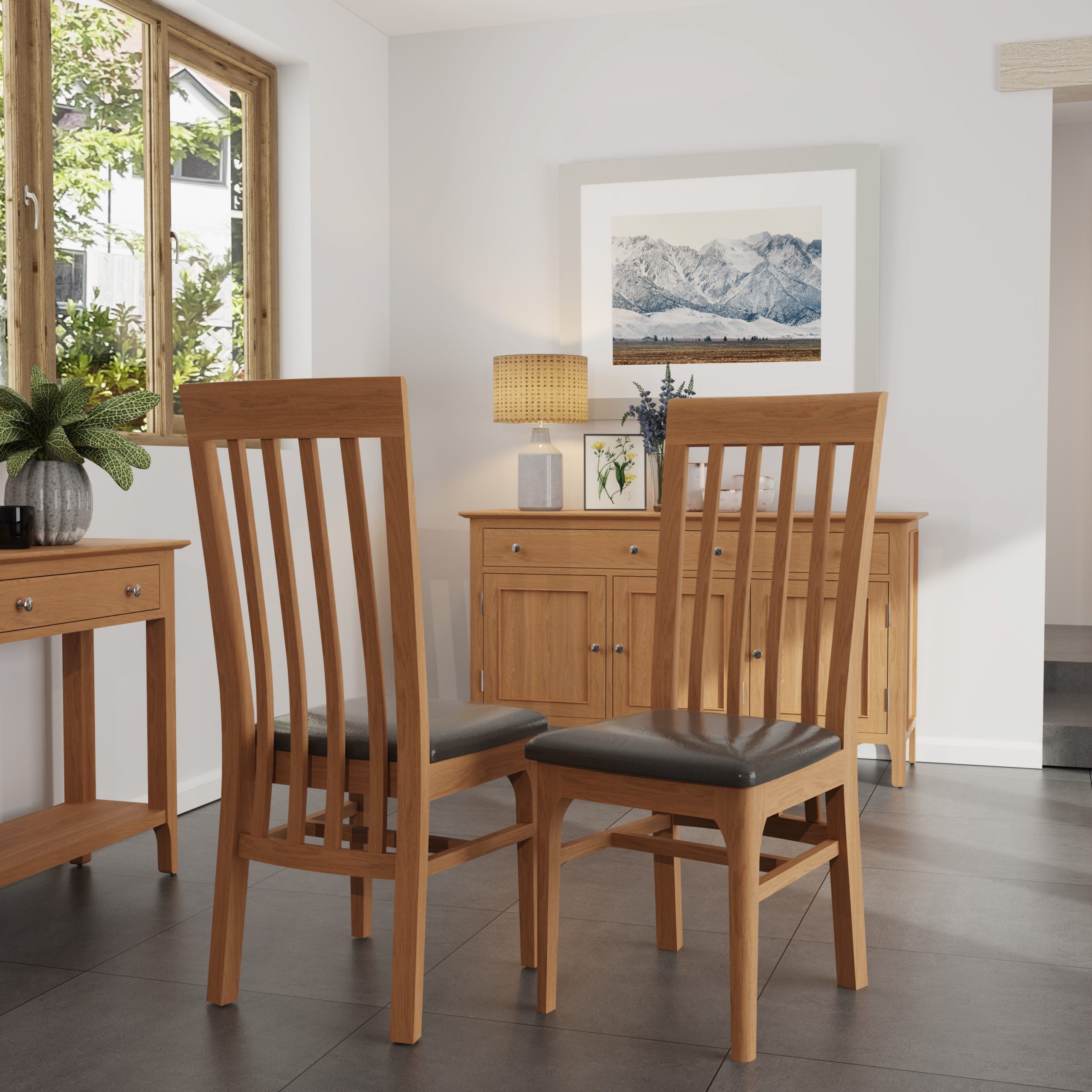 light oak dining chair