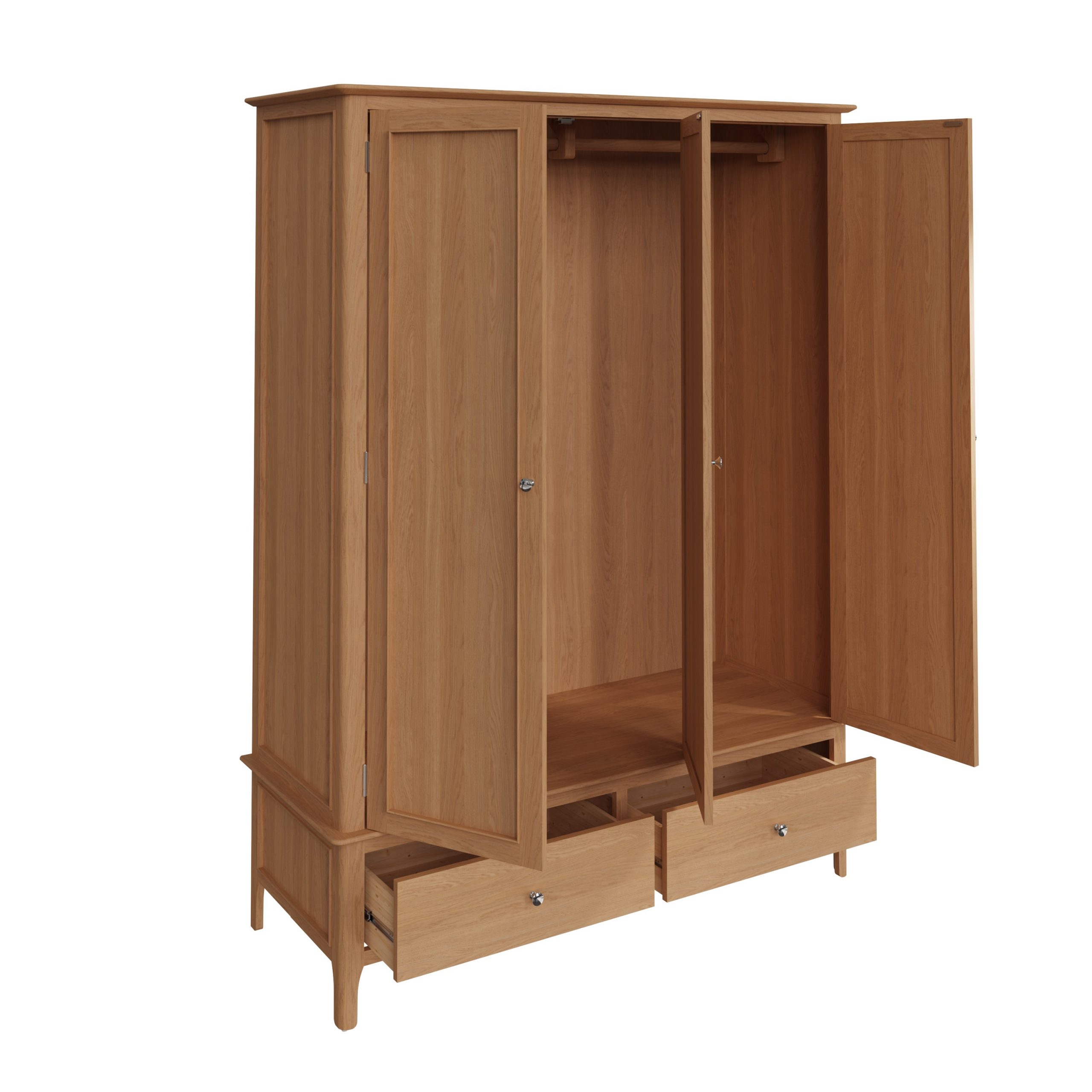 Modern Light Oak Wardrobe with Spacious Storage - Image 3