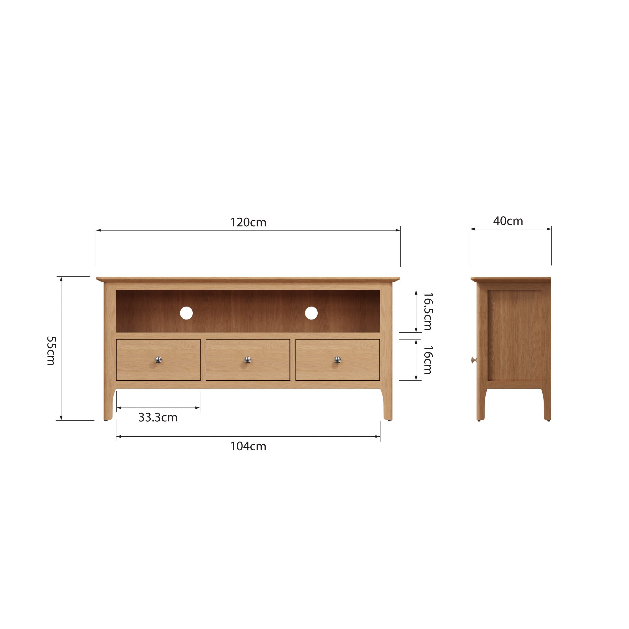 Contemporary Modern Oak TV Unit - Stylish Living Room Furniture - Image 10