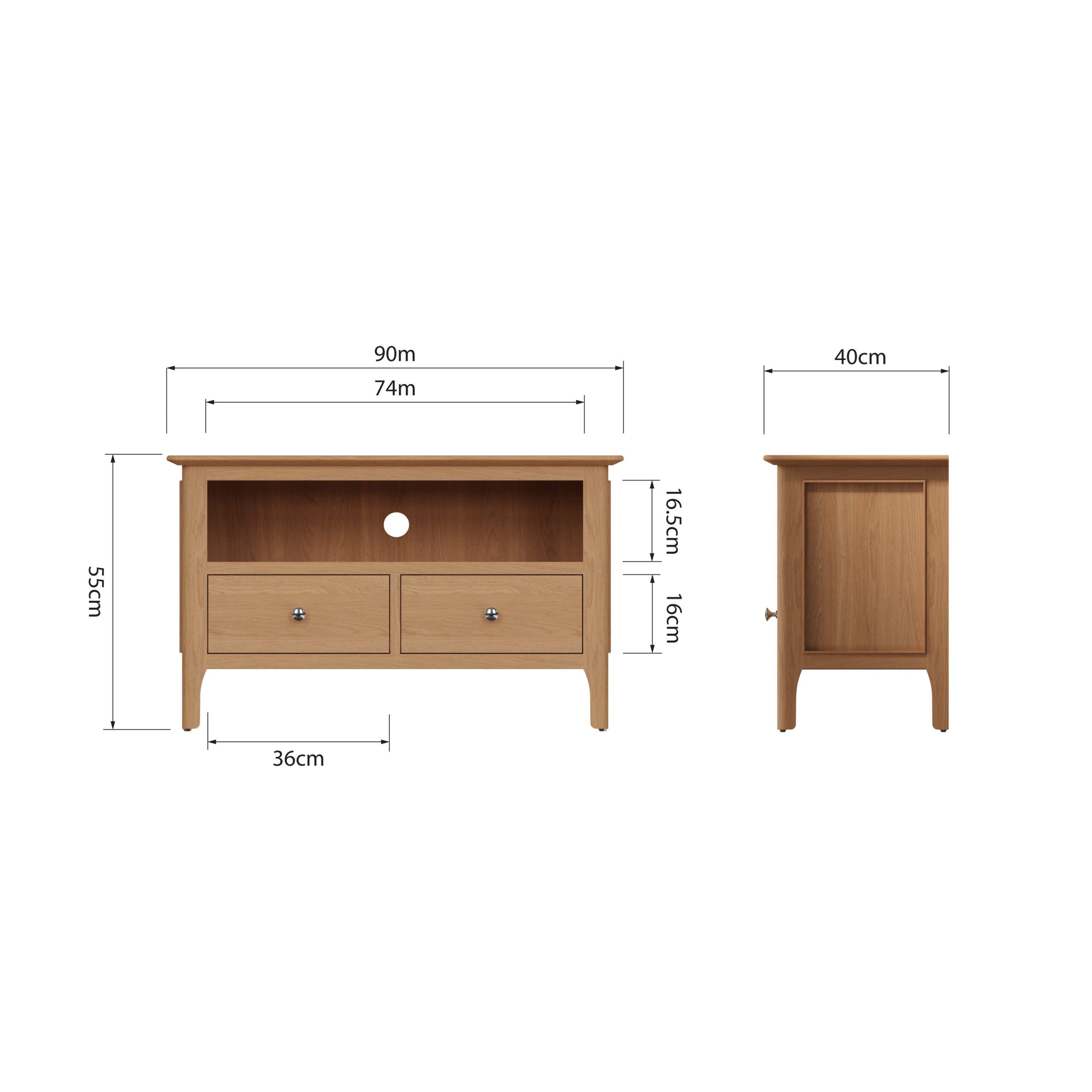 Contemporary Oak TV Stand - Image 11