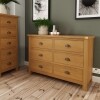6 Drawer Chest of Drawers Oak