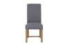 Scroll Back Fabric Dining Chair - Grey - Image 3