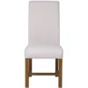 Scroll Back Fabric Dining Chair - Natural - Image 5