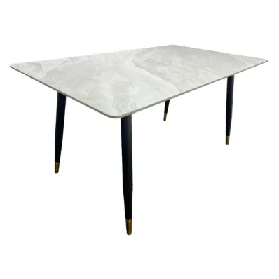 1.2m Dining Table with Stunning Marble Effect Top