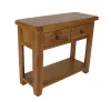 Solid Oak Console Table with Storage - Image 5