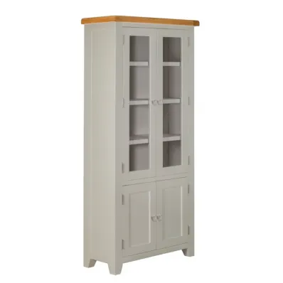 grey display cabinet