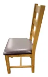 Solid Oak Ladder Back Dining Chairs - Traditional Wood Design - Image 8