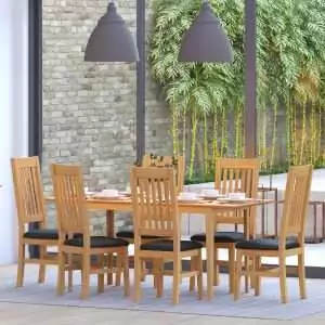Light Oak Extended Dining Table - London Oak collection