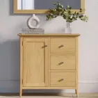 Light Oak Hallway Cabinet With Grey Surroundings