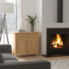 Compact Oak Sideboard Storage Example