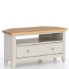 Light Grey Painted Corner TV Cabinet - Image 4