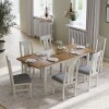 Light Grey Painted Extending Dining Table 200cm