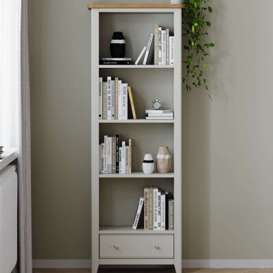 Light Grey Painted Large Bookcase