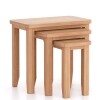Natural Oak Nest of 3 Tables - Image 3