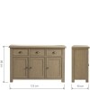Smoked Oak Large Sideboard 3 Door 3 Drawer - Image 5