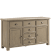 Smoked Oak Large Sideboard 6 Drawer 2 Door - Image 3