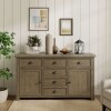 Smoked Oak Large Sideboard 6 Drawer 2 Door