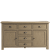 Smoked Oak Large Sideboard 6 Drawer 2 Door - Image 5
