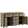 Smoked Oak Large Sideboard 6 Drawer 2 Door - Image 6