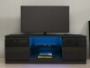 Black Gloss TV Unit with led Lights for 75Inch Tv's - Image 2