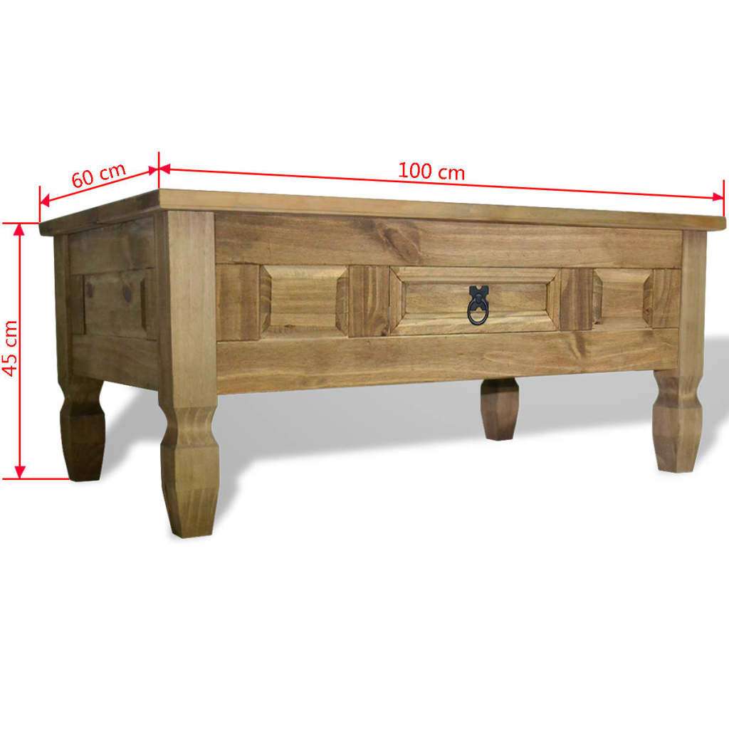 Wooden Coffee Table With Storage - Image 2