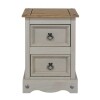 2 Draw Petite Bedside Cabinet Grey