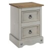 2 Draw Petite Bedside Cabinet Grey