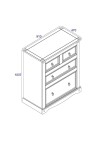 2+2 Chest Of Drawers Grey
