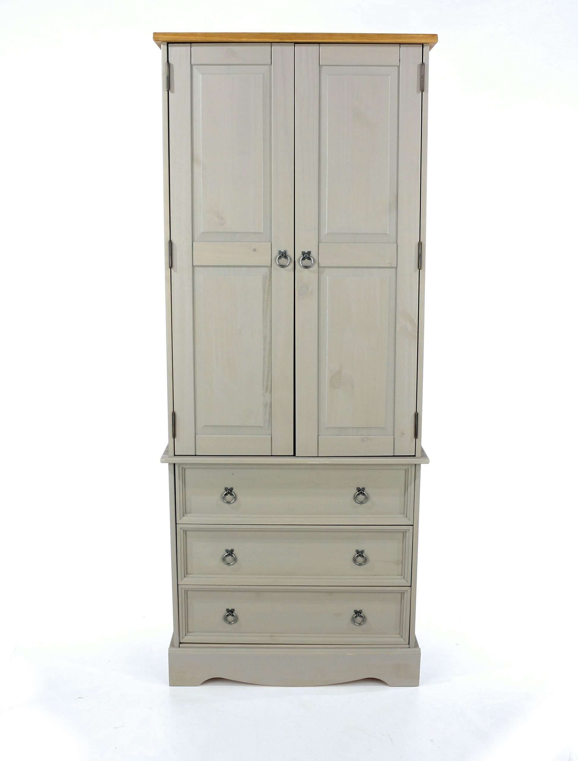 2 Door 3 drawer Wardrobe Grey