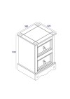 2 Draw Bedside Cabinet