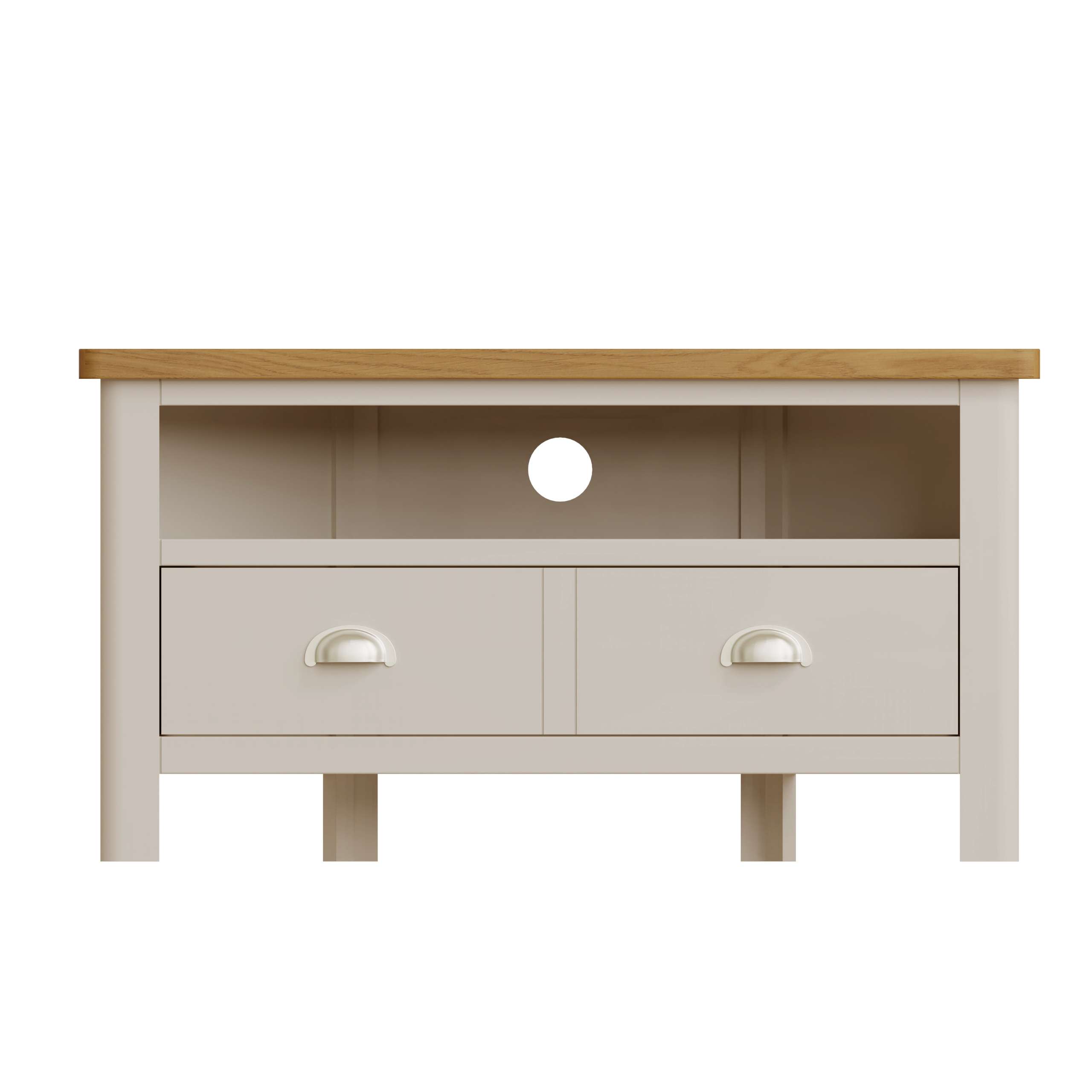 Corner Tv Unit Oak and Grey - Image 5