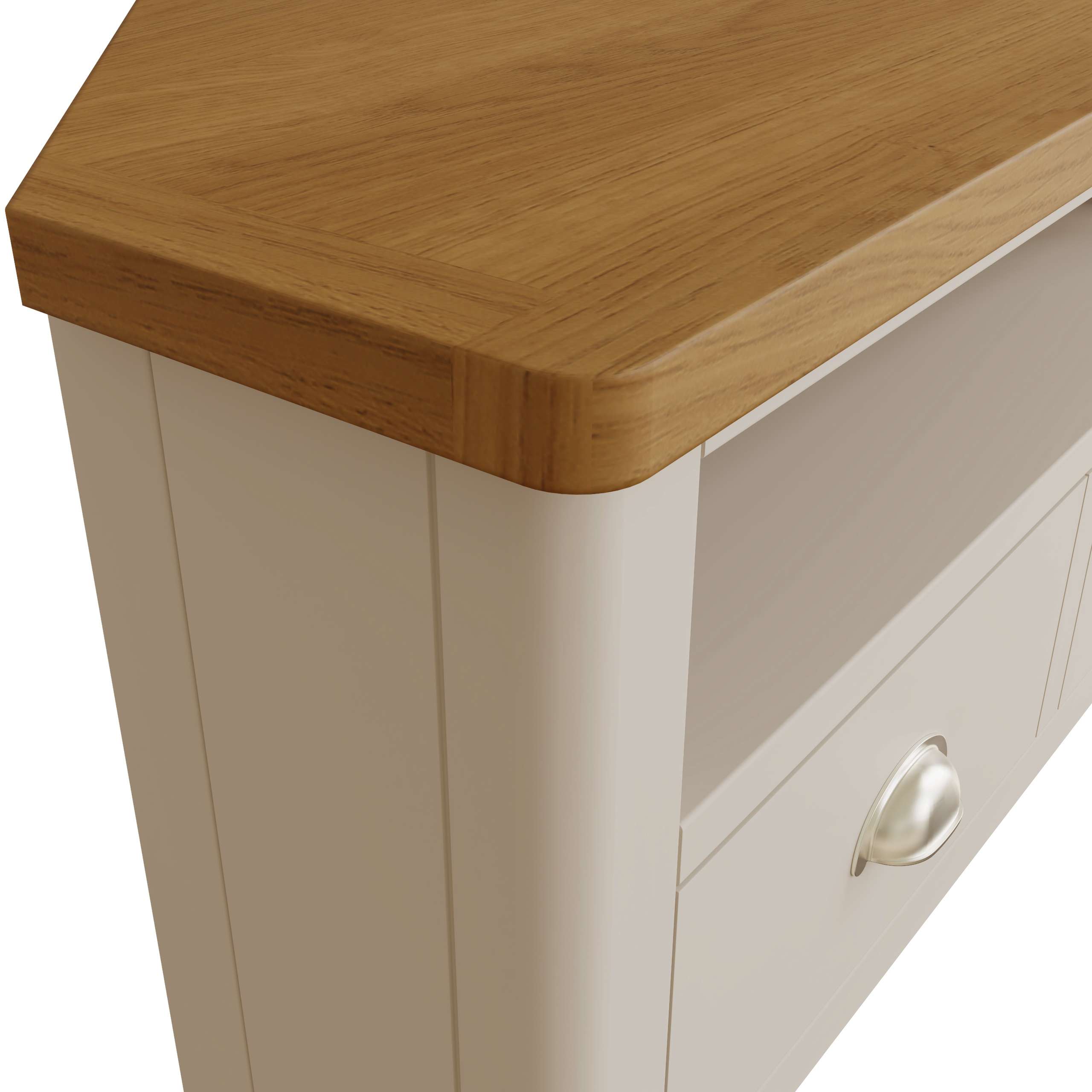 Corner Tv Unit Oak and Grey - Image 9