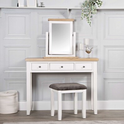 White Dressing Table and Drawers