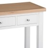 Stylish White Dressing Table with Oak Top and Spacious Drawers - Image 8