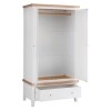 2 Door Oak Wardrobe with Ivory White Painted Body and Oak Top - Image 3