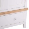 2 Door Oak Wardrobe with Ivory White Painted Body and Oak Top - Image 12