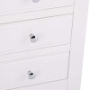 Tall Bedside Cabinets White with Oak Top - Image 6