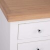 Tall Bedside Cabinets White with Oak Top - Image 7