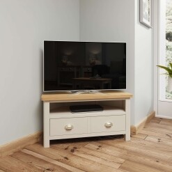 Oak Corner TV and Living Room Set Example