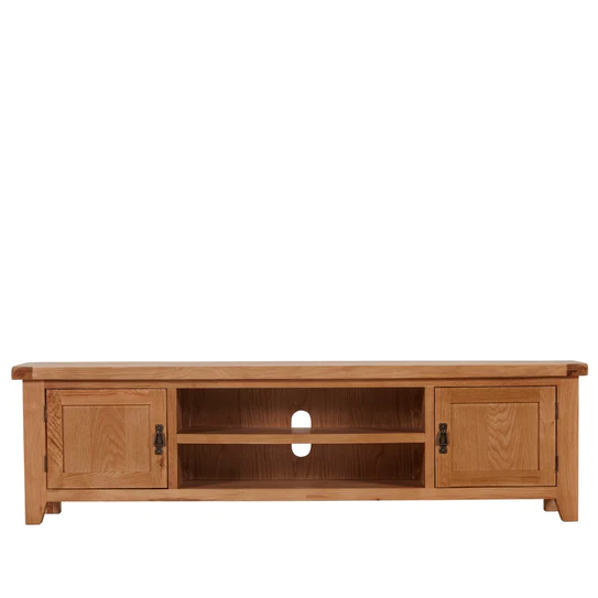 Image 1: Oak Tv unit