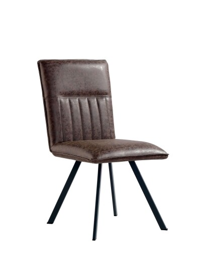 Dining Chair Brown PU