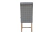 Scroll Back Dining Chair - Check Grey Wool - Image 4