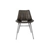 Leather & Iron Chair - Dark Grey - Image 2