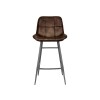 Leather & Iron Bar Chair - Brown - Image 3
