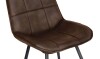 Leather & Iron Bar Chair - Brown - Image 5