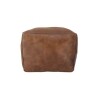 Leather Pouf - Brown - Image 3