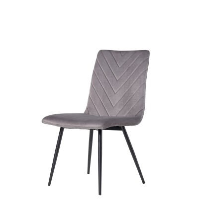 Retro Dining Chair - Dark Grey Velvet